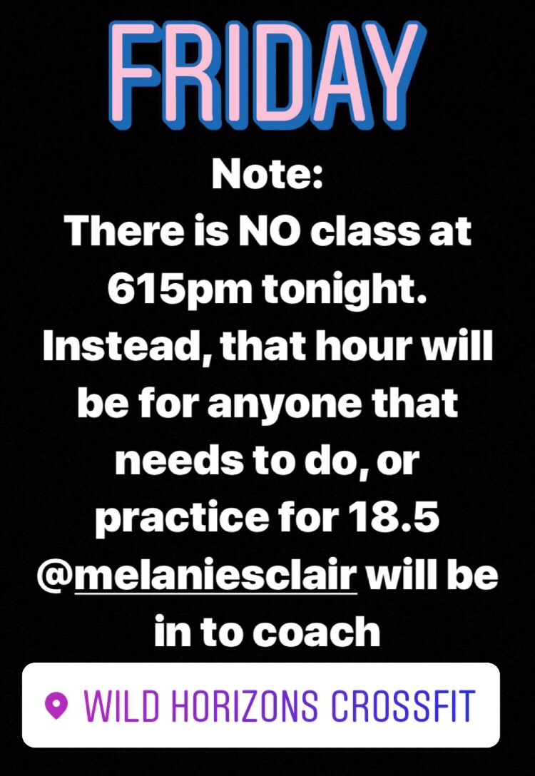 No 615pm Class Friday Night